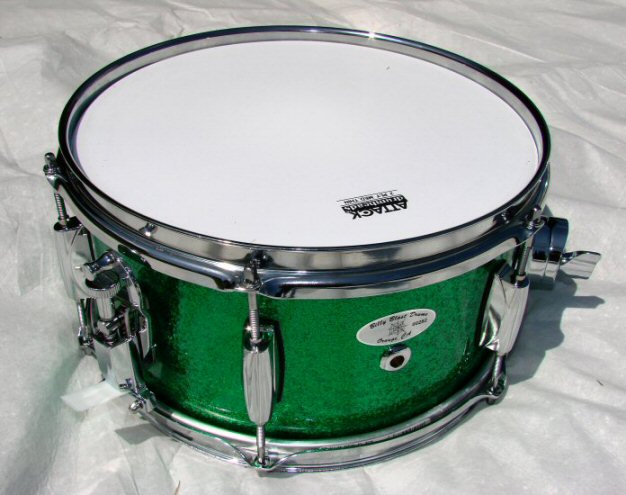12"X6" Green Sparkle Popcorn Snare Drum
